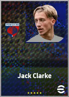 Jack Clarke eFootball 2026 player card, 73 OVR LWF