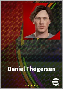 Daniel Thøgersen eFootball 2026 player card, 65 OVR LB