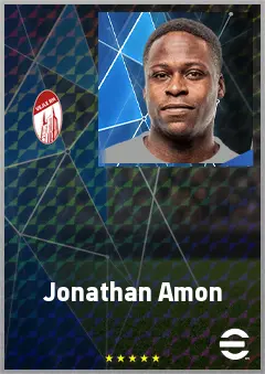 Jonathan Amon eFootball 2026 player card, 67 OVR LWF