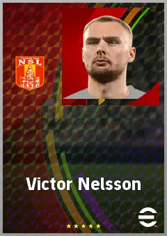 Victor Nelsson eFootball 2026 player card, 75 OVR CB
