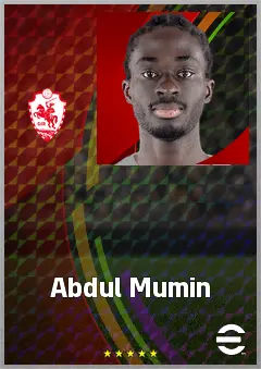 Abdul Mumin eFootball 2026 player card, 73 OVR CB