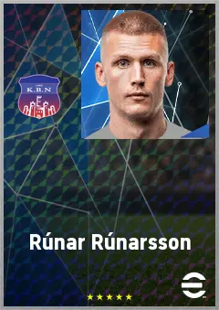 Rúnar Rúnarsson eFootball 2026 player card, 71 OVR GK