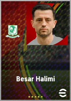 Besar Halimi eFootball 2026 player card, 69 OVR AMF