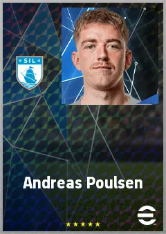 Andreas Poulsen eFootball 2026 player card, 68 OVR LB