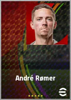 André Rømer eFootball 2026 player card, 70 OVR DMF