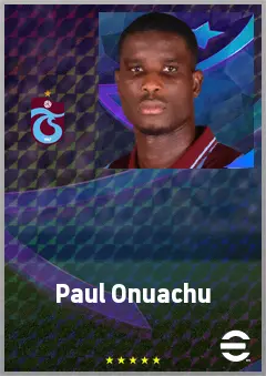 Paul Onuachu eFootball 2026 player card, 76 OVR CF