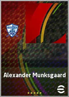Alexander Munksgaard eFootball 2026 player card, 70 OVR RB