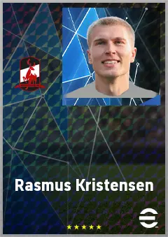 Rasmus Kristensen eFootball 2026 player card, 75 OVR RB