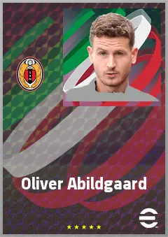 Oliver Abildgaard eFootball 2026 player card, 70 OVR DMF