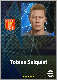 Tobias Salquist eFootball 2026 player card, 71 OVR CB