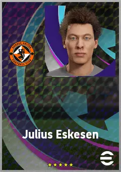 Julius Eskesen eFootball 2026 player card, 69 OVR CMF