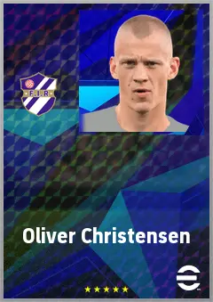 Oliver Christensen eFootball 2026 player card, 73 OVR GK