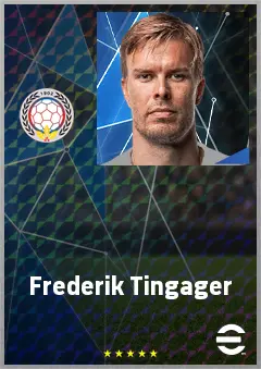 Frederik Tingager eFootball 2026 player card, 70 OVR CB