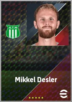 Mikkel Desler eFootball 2026 player card, 73 OVR RB