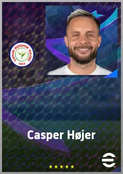 Casper Højer eFootball 2026 player card, 72 OVR LB