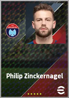 Philip Zinckernagel eFootball 2026 player card, 75 OVR RWF
