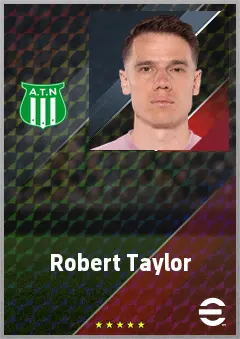 Robert Taylor eFootball 2026 player card, 72 OVR LWF