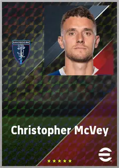 Christopher McVey eFootball 2026 player card, 73 OVR CB