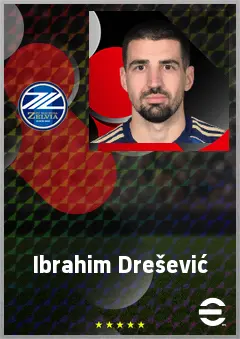 Ibrahim Drešević eFootball 2026 player card, 70 OVR CB