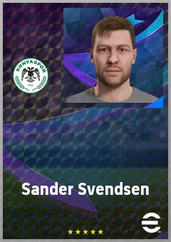 Sander Svendsen eFootball 2026 player card, 69 OVR LWF