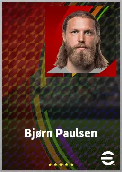 Bjørn Paulsen eFootball 2026 player card, 68 OVR CB