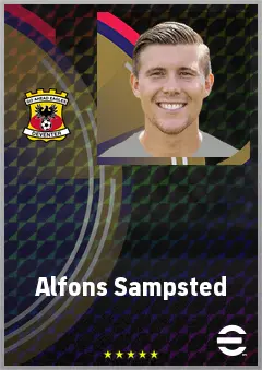 Alfons Sampsted eFootball 2026 player card, 70 OVR RB
