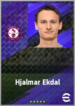 Hjalmar Ekdal eFootball 2026 player card, 72 OVR CB