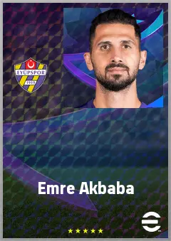 Emre Akbaba eFootball 2026 player card, 72 OVR AMF