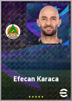 Efecan Karaca eFootball 2026 player card, 70 OVR AMF
