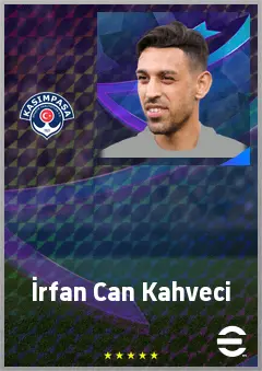 İrfan Can Kahveci eFootball 2026 player card, 74 OVR RWF
