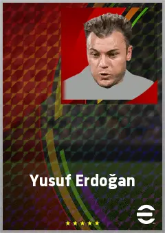 Yusuf Erdoğan eFootball 2026 player card, 70 OVR LWF