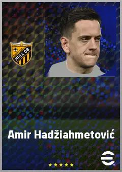 Amir Hadžiahmetović eFootball 2026 player card, 72 OVR DMF