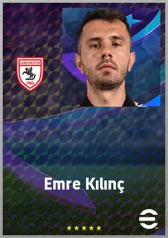 Emre Kılınç eFootball 2026 player card, 73 OVR RWF