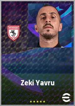 Zeki Yavru eFootball 2026 player card, 70 OVR RB