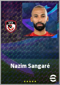 Nazim Sangaré eFootball 2026 player card, 70 OVR RB