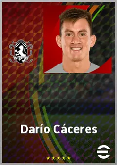 Darío Cáceres eFootball 2026 player card, 70 OVR LB