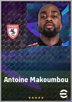 Antoine Makoumbou eFootball 2026 player card, 73 OVR DMF