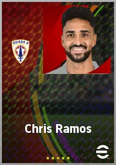 Chris Ramos eFootball 2026 player card, 74 OVR CF