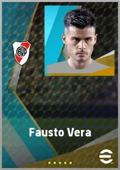 Fausto Vera eFootball 2026 player card, 72 OVR DMF