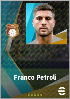 Franco Petroli eFootball 2026 player card, 74 OVR GK