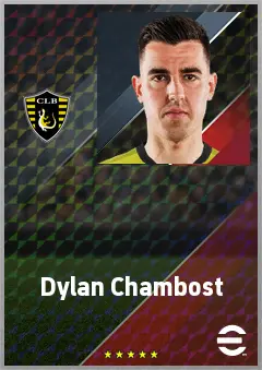 Dylan Chambost eFootball 2026 player card, 72 OVR CMF