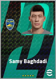 Samy Baghdadi eFootball 2026 player card, 66 OVR CF