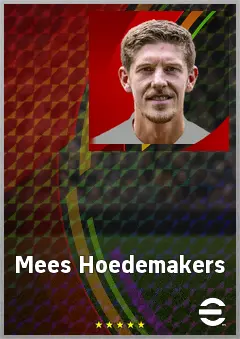 Mees Hoedemakers eFootball 2026 player card, 69 OVR DMF