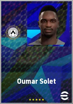 Oumar Solet eFootball 2026 player card, 76 OVR CB