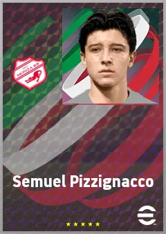 Semuel Pizzignacco eFootball 2026 player card, 70 OVR GK