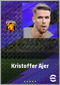 Kristoffer Ajer eFootball 2026 player card, 75 OVR CB