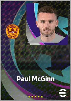 Paul McGinn eFootball 2026 player card, 70 OVR CB