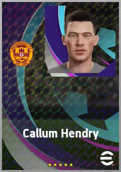 Callum Hendry eFootball 2026 player card, 68 OVR CF