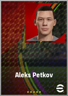 Aleks Petkov eFootball 2026 player card, 67 OVR CB
