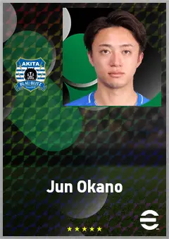 Okano Jun eFootball 2026 player card, 65 OVR CB
